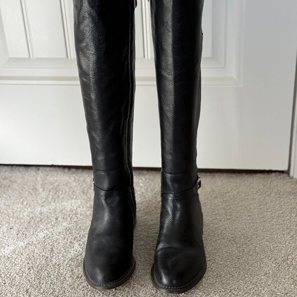 Women's Franco Sarto Haylie Over The Knee Equestrian Style Boot Black - 6.5 - Picture 7 of 10
